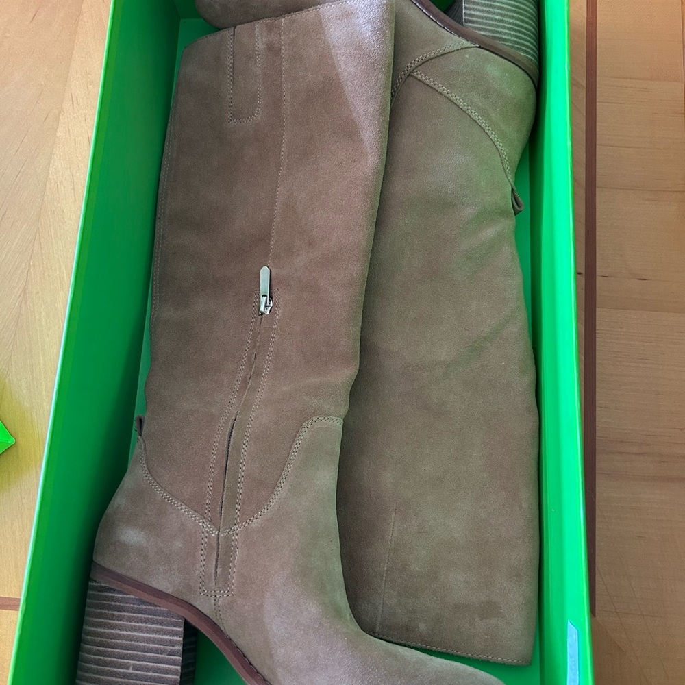 Sam Edelman Soyer Tan Suede Heeled Boots